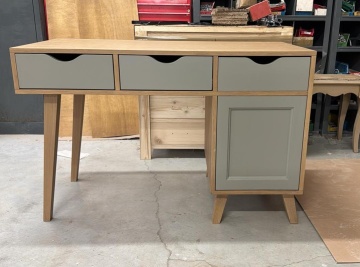 Birou Matteo cu 3 sertare si 1 usa, 120 x 60 x 78 cm - Img 5