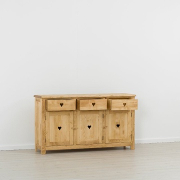 Bufet Lemn Masiv Rustic Love 3 usi si 3 sertare, 159 x 42 x 89 cm - Img 2