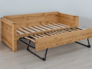 Canapea Lemn Masiv Ecuador model extensibil cu tapiterie, 206 x 90 x 70 cm - Img 7