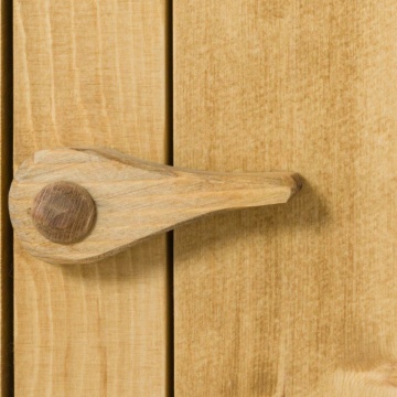 Comoda de colt Lemn Masiv Rustic Love cu 1 sertar si 1 usa, 77 x 54 x 89 cm - Img 4