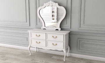Comoda dormitor Bergamo Lemn Masiv, 4 sertare, 120 x 55 X 95 cm - Img 2