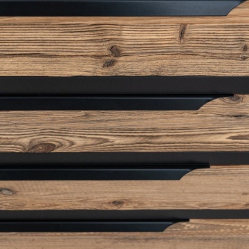Comoda dormitor lemn masiv Rustic Loft cu 4 sertare, 100 x 50 x 90 cm - Img 4