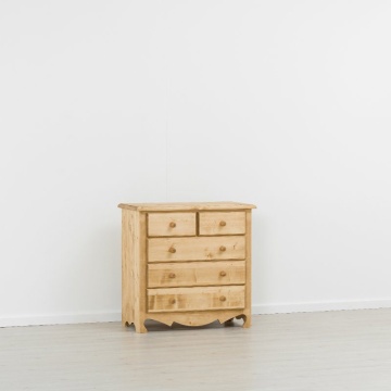 Comoda dormitor rustic lemn masiv cu 5 sertare, 92 x 48 x 91 cm - Img 4