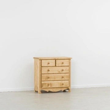 Comoda dormitor Rustika lemn masiv cu 5 sertare, 92 x 48 x 91 cm - Img 4