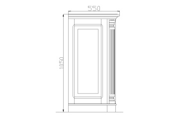 Comoda lemn masiv dormitor Sofia, 3 sertare, 130 x 55 x 105 cm - Img 4