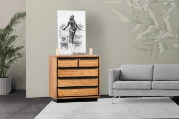 Comoda Mexicana lemn masiv, 5 sertare, 92 x 48 x 92 cm - Img 8