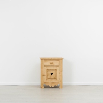 Comoda Rustic Flame cu 1 usa si 1 sertar, Lemn masiv rustic, 65 x 46 x 85 cm - Img 3