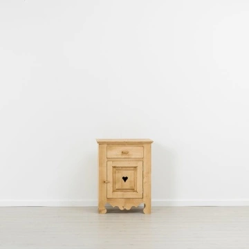Comoda Rustika cu 1 usa si 1 sertar, Lemn masiv rustic, 65 x 46 x 85 cm - Img 3