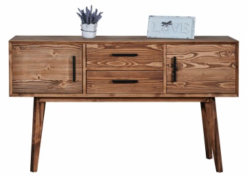 Comoda Terra Home, 2 usi si 2 sertare, lemn masiv, 138 x 38 x 80 cm - Img 2