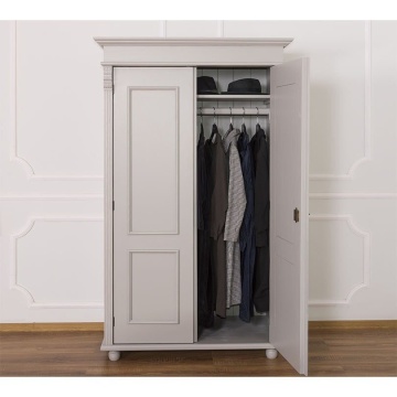 Dulap cu 2 usi si margini ornamentate lemn m,asiv, 110 x 58 x 180 cm - Img 3