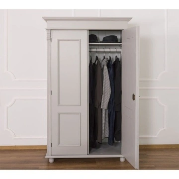 Dulap cu 2 usi si margini ornamentate lemn m,asiv, 110 x 58 x 180 cm - Img 3