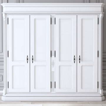 Dulap Dressing lemn masiv Siena cu 4 usi, 238.4 x 66.9 x 235 cm - Img 1