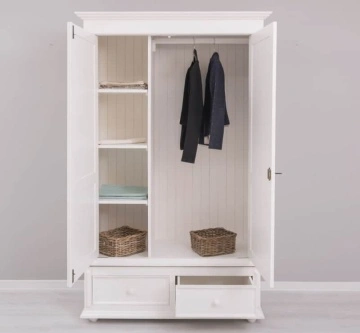 Dulap Lemn Masiv cu 2 usi si 2 sertare My Julietta, 128 x 62 x 206 cm - Img 2