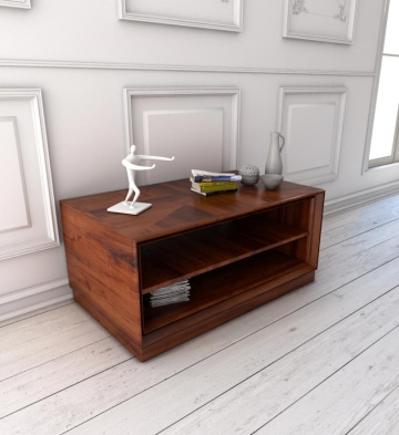 Masuta de cafea Milano, Lemn Masiv Furniruit, 110 x 65 x 50 cm - Img 1