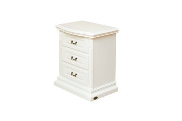 Noptiera dormitor Donatello Classic Stil, 3 sertare, finisaj vopsit alb, 60 x 42 x 68 cm - Img 6