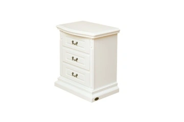Noptiera dormitor Donatello Classic Stil, 3 sertare, finisaj vopsit alb, 60 x 42 x 68 cm - Img 6
