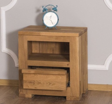 Noptiera Stejar Masiv Wild Country cu 1 sertar, 47 x 32 x 50 cm - Img 6