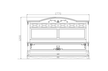 Pat dormitor Royal Lemn Masiv, 100 cm, 120 cm, 140 cm, 160 cm sau 180 x 200 cm - Img 4