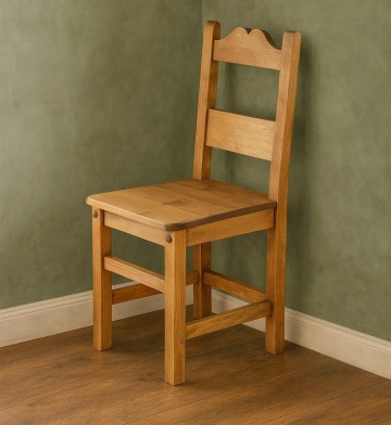 Scaun Rustic Casa Maria lemn masiv, 40 x 42 x 91 cm - Img 2