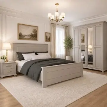 Set dormitor Romina din lemn masiv tei, 3 piese – 05