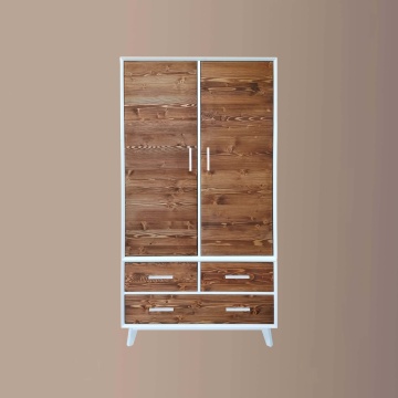 Set mobila dormitor Terra Home, 5 piese, lemn masiv si mdf alb, configurabil - Img 2