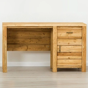 Birou cu 1 usa si 1 sertar Colibri, Lemn masiv periat, 120 x 50 x 80 cm - Img 2