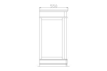 Bufet Marsilia cu 2 usi si 4 sertare, lemnb masiv, 200 x 55 x 110 cm - Img 4
