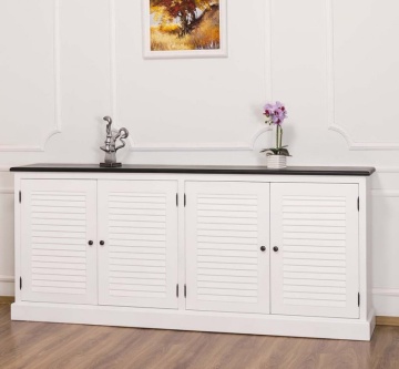 Bufet Mediterana lemn masiv, 4 usi tip zabrea, 209 x 37 x 90 cm - Img 5