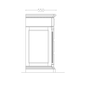 Comoda cu 4 sertare dormitor Siena, lemn masiv, 135 x 55 x 104.7 cm - Img 4