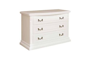 Comoda Donatello Classic Stil cu 3 sertare, finisaj vopsit alb, 118 x 55 x 78 cm - Img 5