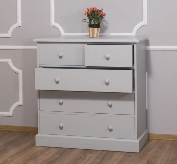Comoda dormitor lemn masiv My Julietta, 5 sertare, 100 x 50 x 100 cm - Img 4