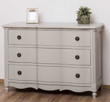 Comoda Galbee lemn masiv, 3 sertare soft-close, 130 x 57 x 90 cm - Img 3