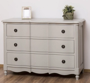 Comoda Galbee lemn masiv, 3 sertare soft-close, 130 x 57 x 90 cm - Img 3
