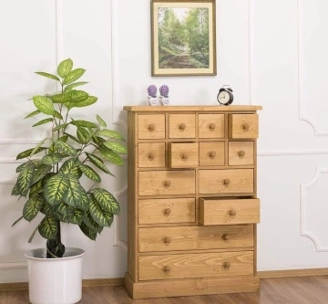 Comoda lemn masiv My Julietta cu 14 sertare, 87 x 36 x 122 cm - Img 2