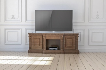 Comoda TV dormitor Cristina, 2 usi, lemn masiv, 160 x 50 x 70 cm - Img 1