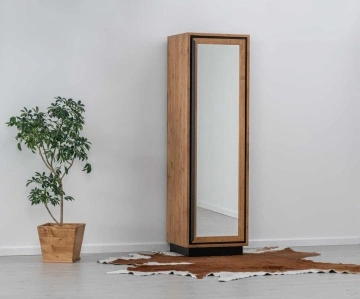 Dulap cu oglinda Mexicana lemn masiv, 1 usa, 60 x 55 x 200 cm