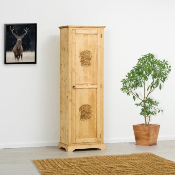 Dulap dormitor Rustic Alpin lemn masiv, 1 usa, 65 x 46 x 200 cm