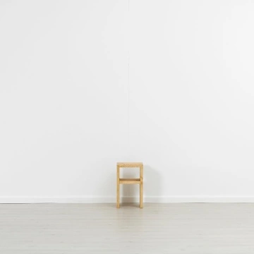 Noptiera Lemn Masiv Rustic Ana cu un raft, 30 x 30 x 50 cm - Img 2