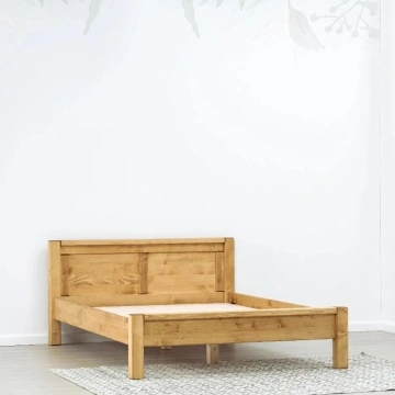 Pat lemn masiv dublu dormitor Ecuador, 140 cm, 160 cm sau 180 x 200 cm - Img 3