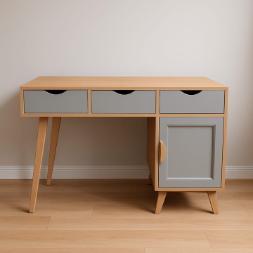 Set Mobilier dormitor Matteo, stil scandinav, dulap, birou si comoda - Img 4