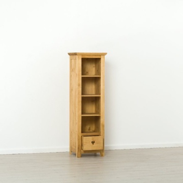 Biblioteca Lemn Masiv Rustic Ana Mini 4 rafturi si 1 sertar, 50 x 43 x 160 cm - Img 3