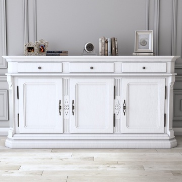 Bufet Siena cu 3 usi si 3 sertare, lemn masiv, 216 x 55.5 x 105 cm - Img 1
