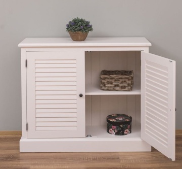 Comoda dormitor Mediterana lemn masiv, 2 usi tip zabrea, 108 x 37 x 90 cm - Img 3