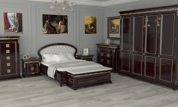 Comoda inalta cu 6 sertare dormitor Romina, lemn masiv, 85 x 42.5 x 151.5 cm - Img 3