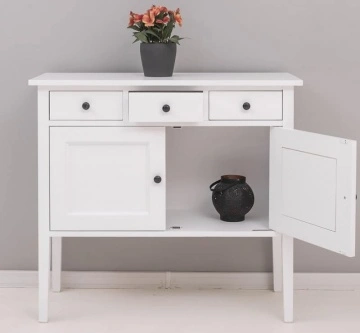Comoda Lola lemn masiv, cu 2 usi si 3 sertare, 100 x 41 x 90 cm - Img 2
