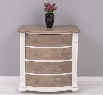 Comoda Narcis lemn masiv, 4 sertare curbate, 80 x 48 x 84 cm - Img 4