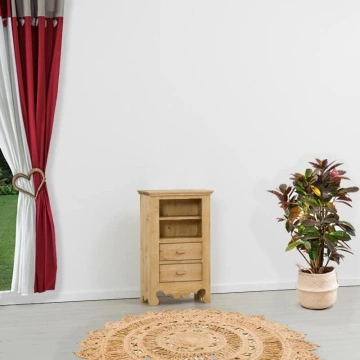 Comoda Rustika lemn masiv, 2 sertare + nisa, 55 x 30 x 91 cm