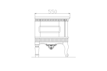 Comoda TV dormitor Stefania, 2 sertare, lemn masiv, 150 x 55 x 63 cm - Img 4