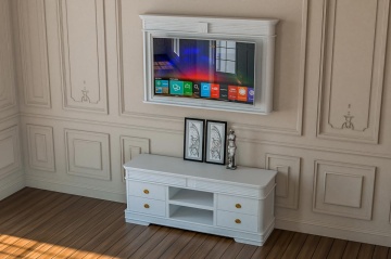 Comoda TV Marsilia cu 4 sertare, lemn masiv, 160 x 48 x 66 cm - Img 2