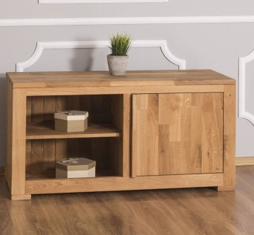 Comoda TV Stejar Wild Country, 1 usa si 1 polita, 120 x 46 x 60 cm